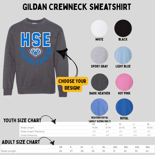 Crewneck Sweatshirt (Choose your color and design!) HSECHEER