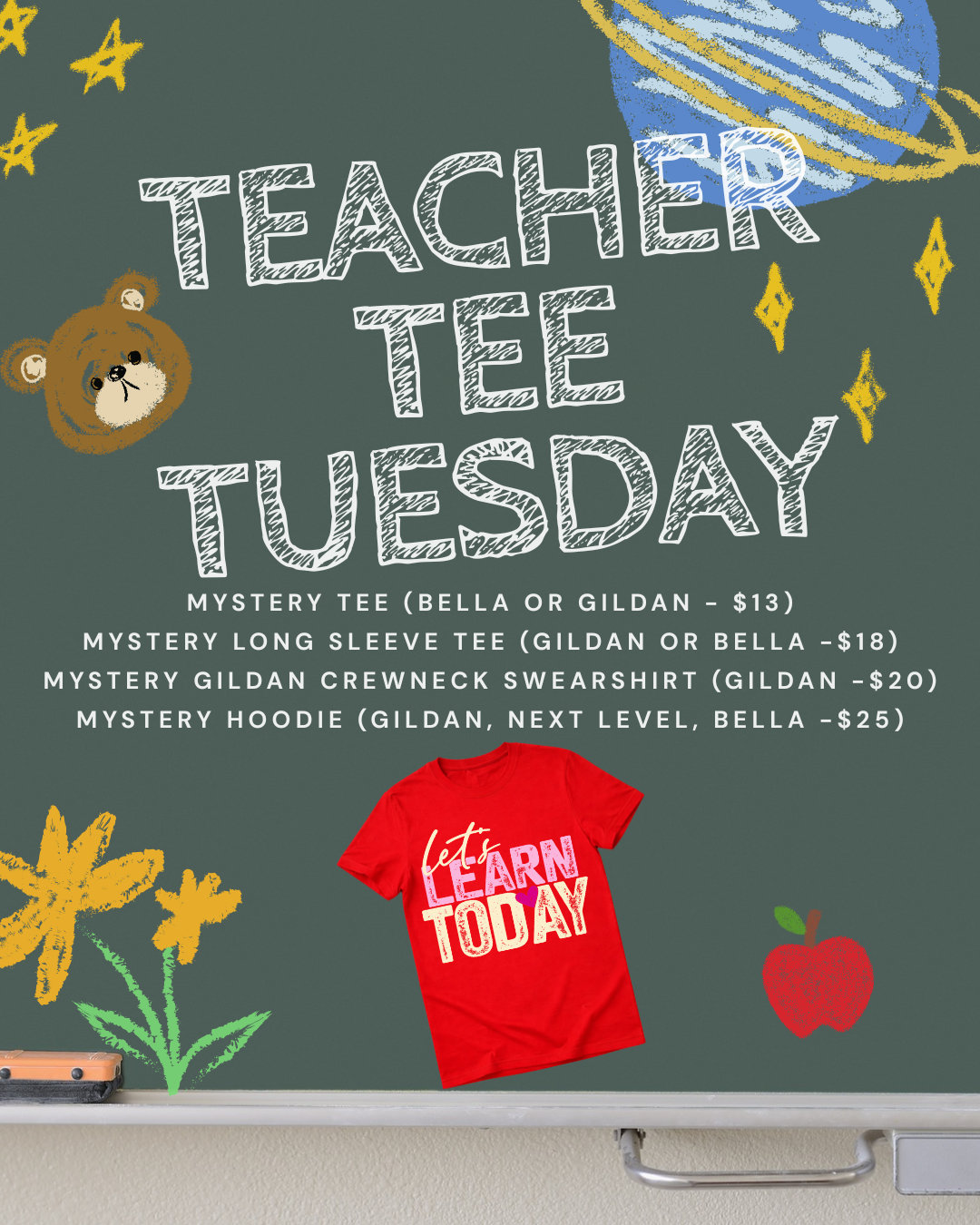 TEACHER TEE - TUESDAY 9/22