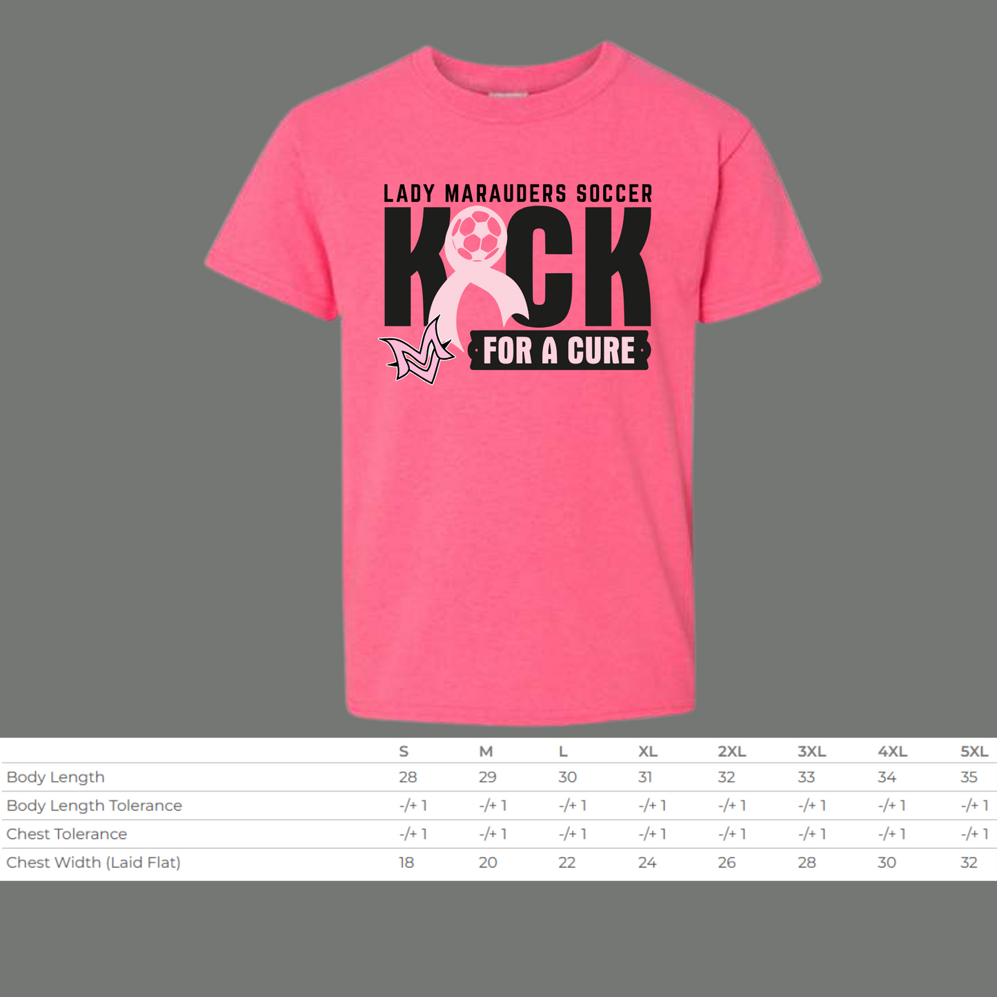 MVHS Girls Soccer Kick for A Cure shirt
