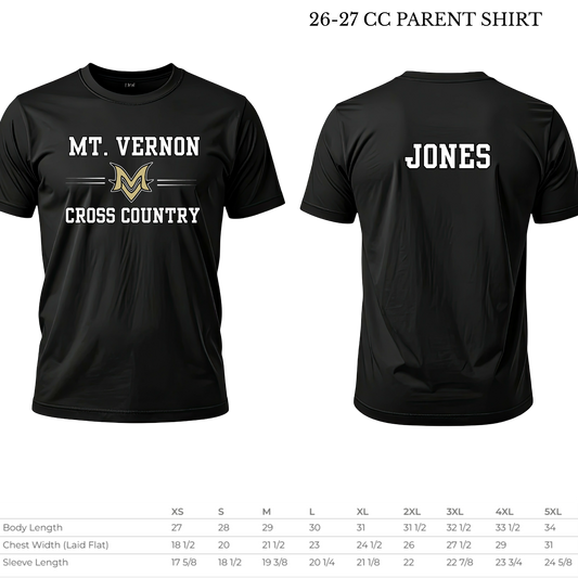 MVHSCC 26-27 PARENT Cross Country Shirt