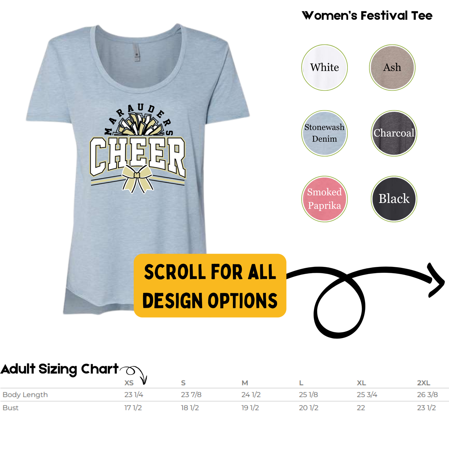 MVCheer Women's Festival Tee (Choose your Design!)