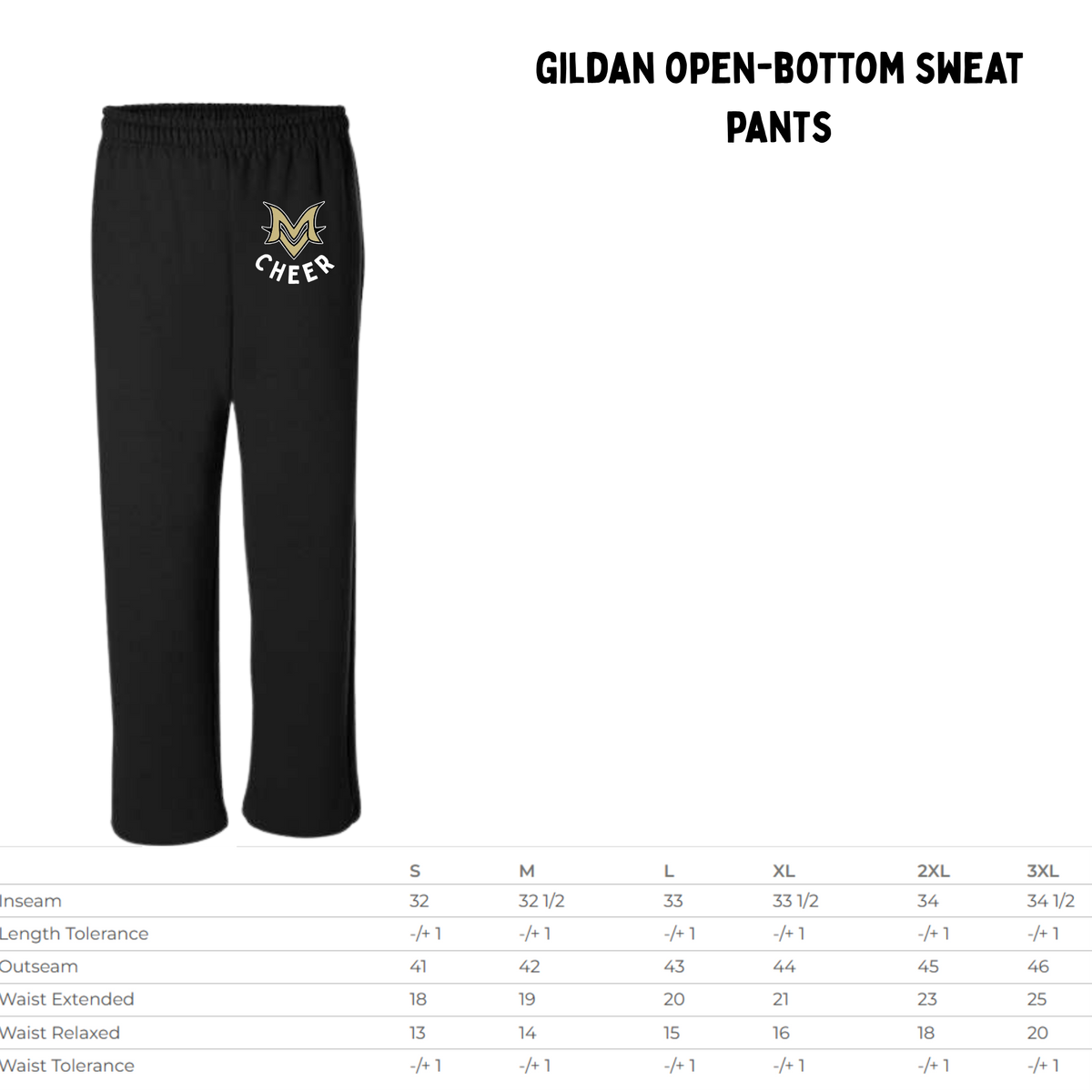 MVCheer Open-Bottom Sweatpants