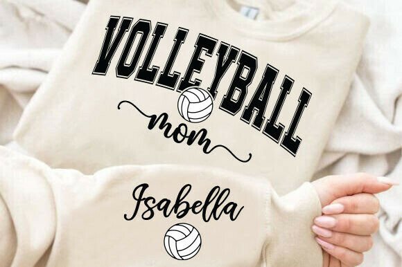 MV Volleyball- Volleyball Mom with Customizable Sleeve