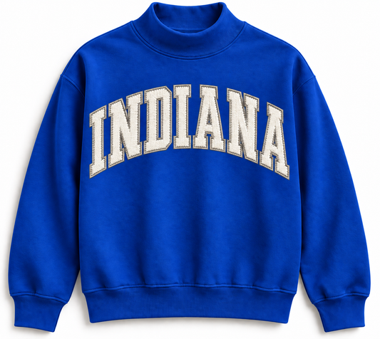 Blue Indiana Mockneck PREORDER