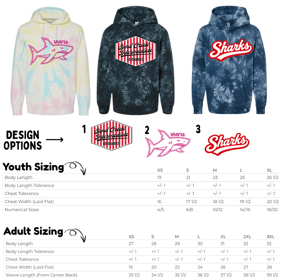 Tie-Dye Pull Over Hoodies