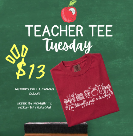 TEACHER TEE - TUESDAY 9/15