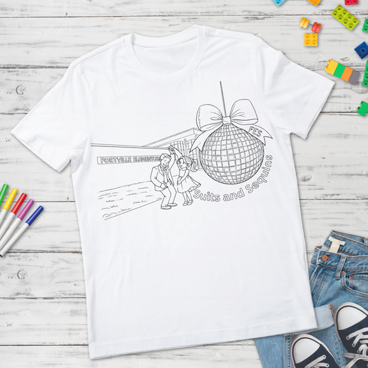 Suits and Sequins COLORING SHIRT