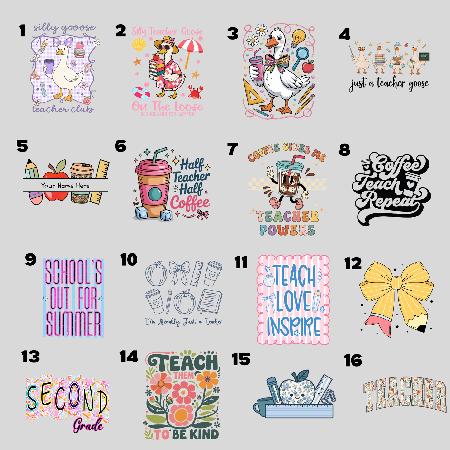 PICK YOUR OWN TEACHER DESIGN