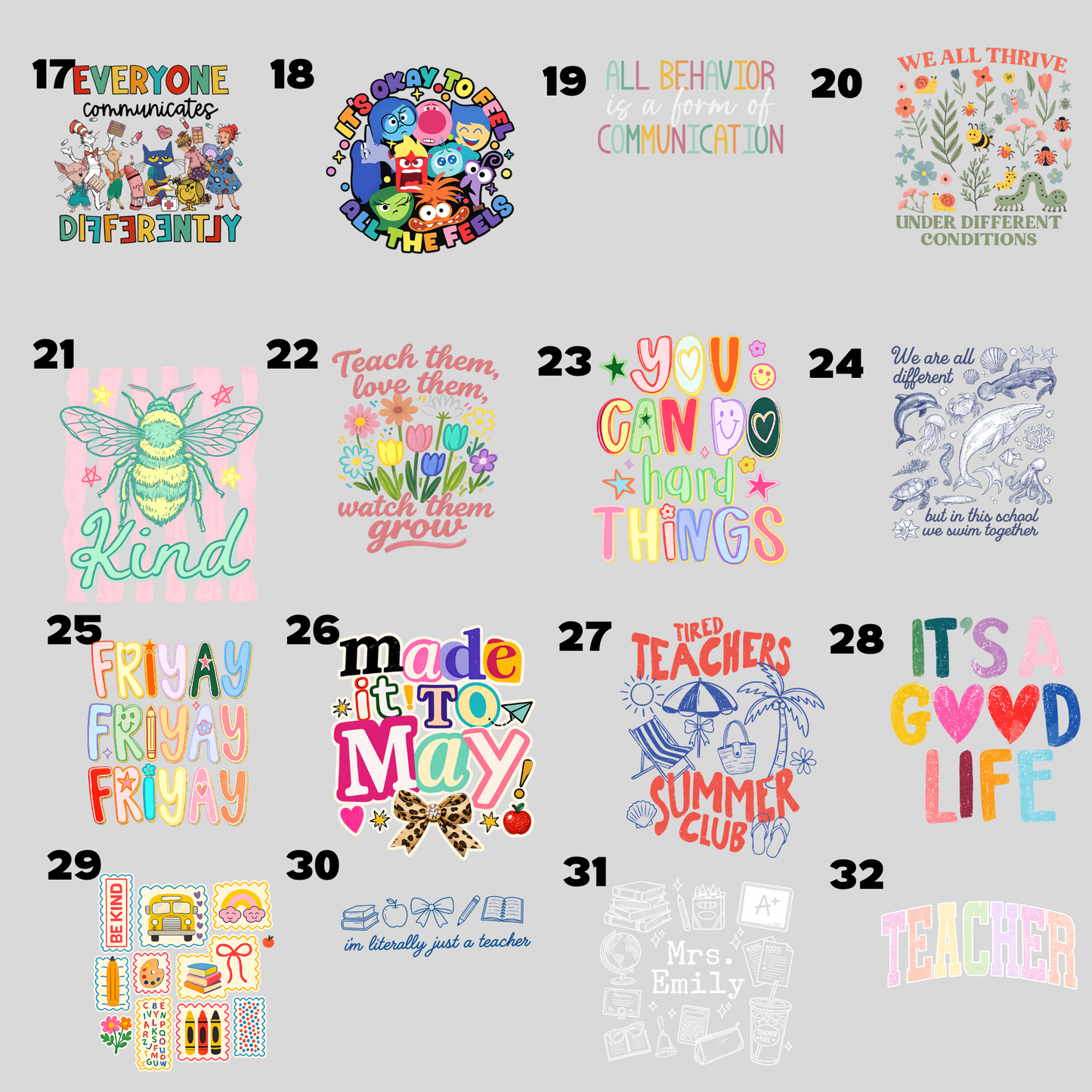 PICK YOUR OWN TEACHER DESIGN